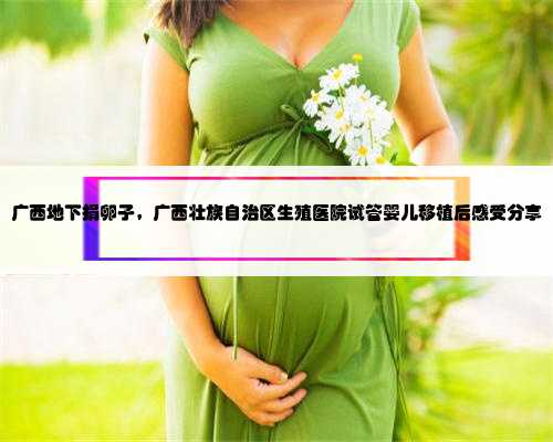 广西地下捐卵子，广西壮族自治区生殖医院试管婴儿移植后感受分享