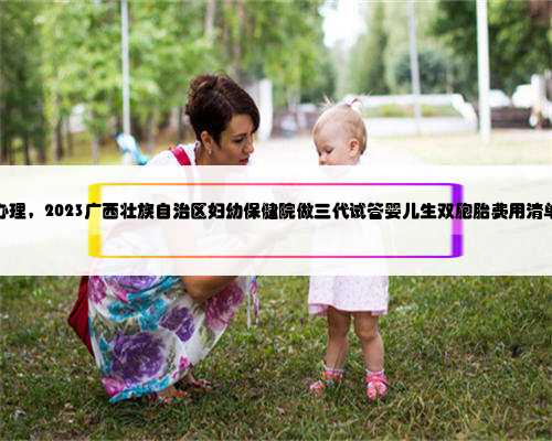 <b>广西代生办理，2023广西壮族自治区妇幼保健院做三代试管婴儿生双胞胎费用清</b>