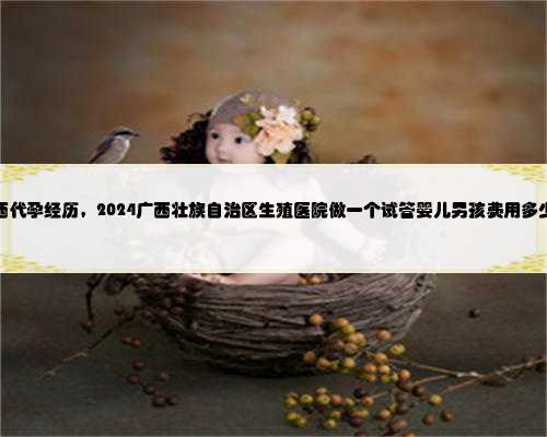 广西代孕经历，2024广西壮族自治区生殖医院做一个试管婴儿男孩费用多少钱